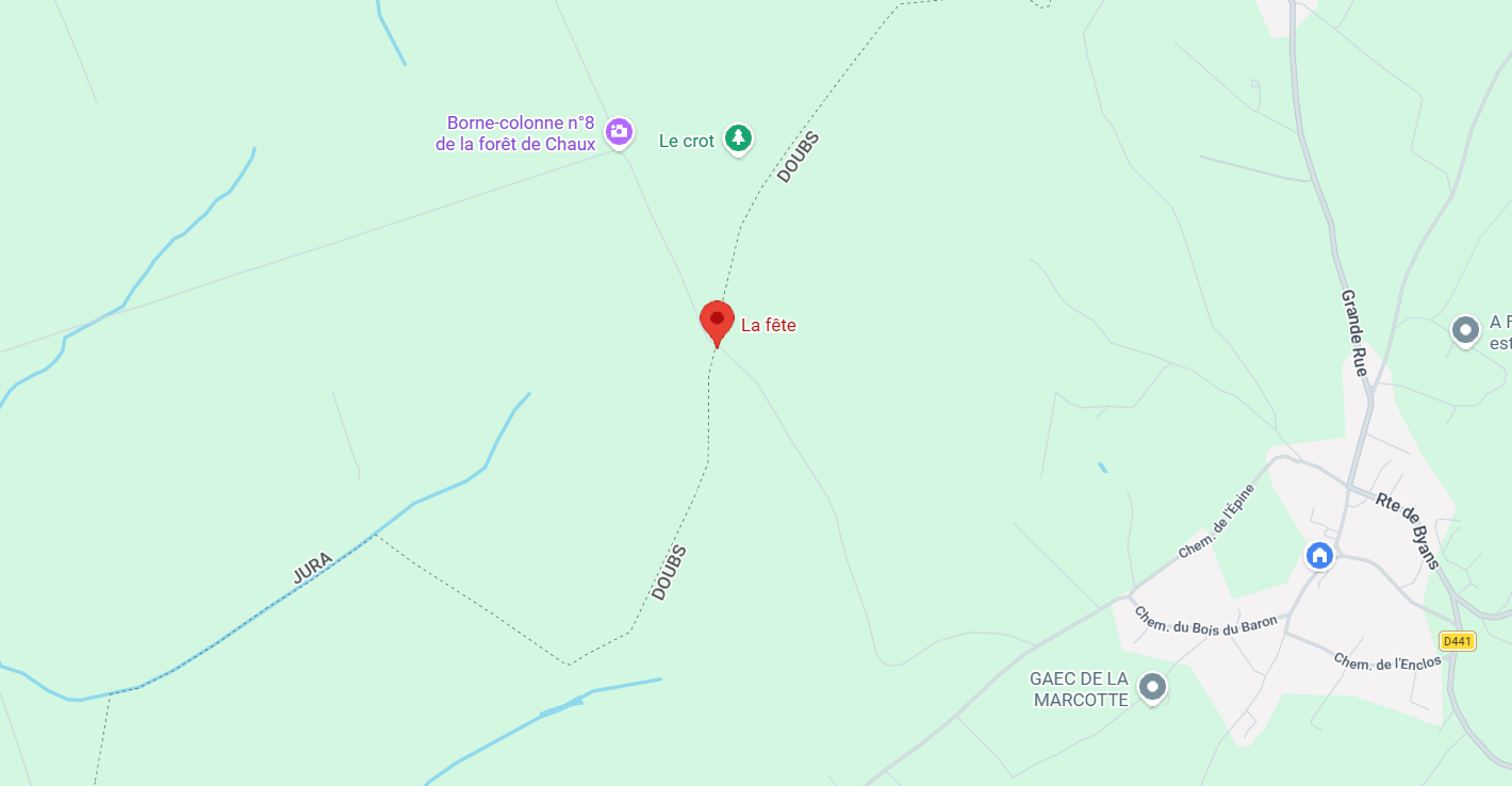 Emplacement sur Google Maps